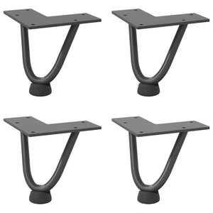 vidaXL Hairpin Legs for Coffee Table 4 pcs. Anthracite 10 cm Solid Steel