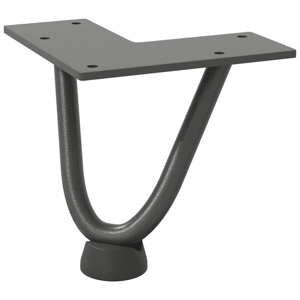 vidaXL Hairpin Legs for Coffee Table 4 pcs. Anthracite 10 cm Solid Steel