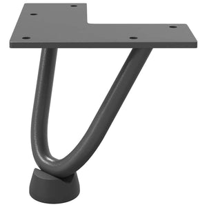 vidaXL Hairpin Legs for Coffee Table 4 pcs. Anthracite 10 cm Solid Steel