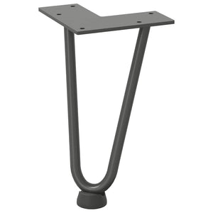 vidaXL Hairpin Legs for Coffee Table 4 pcs. Anthracite 20 cm Solid Steel