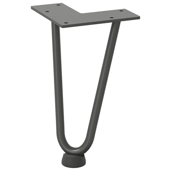 vidaXL Hairpin Legs for Coffee Table 4 pcs. Anthracite 20 cm Solid Steel