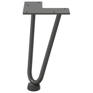 vidaXL Hairpin Legs for Coffee Table 4 pcs. Anthracite 20 cm Solid Steel