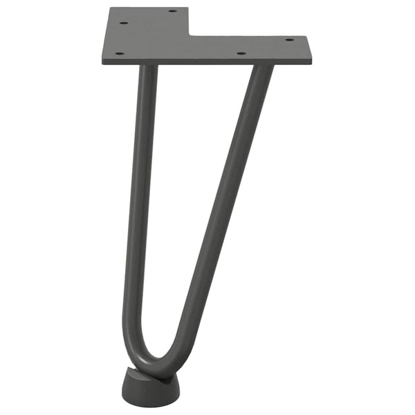 vidaXL Hairpin Legs for Coffee Table 4 pcs. Anthracite 20 cm Solid Steel