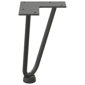 vidaXL Hairpin Legs for Coffee Table 4 pcs. Anthracite 20 cm Solid Steel