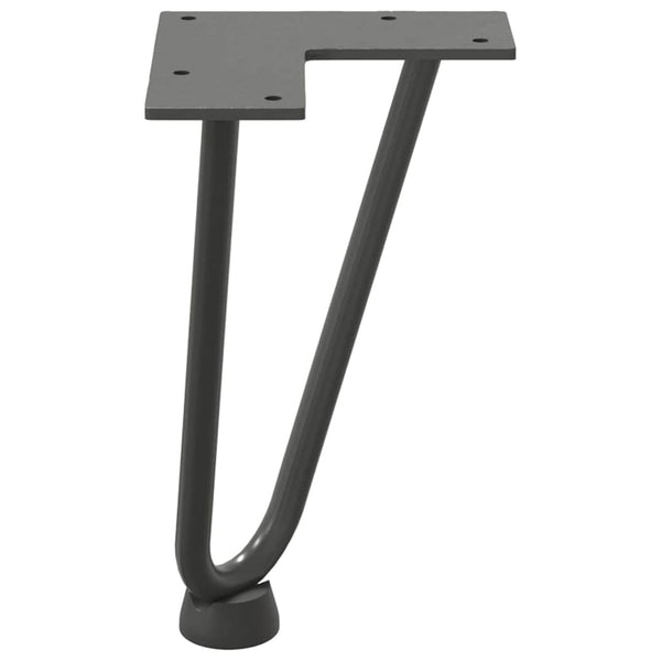 vidaXL Hairpin Legs for Coffee Table 4 pcs. Anthracite 20 cm Solid Steel