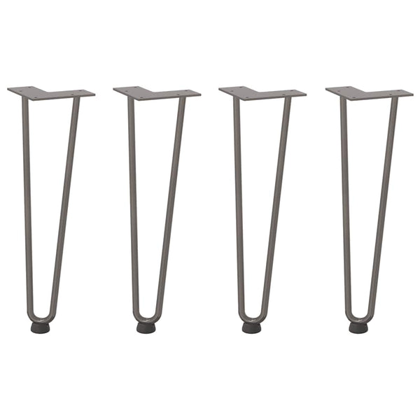 vidaXL Hairpin Legs for Coffee Table 4 pcs. Natural Steel 42 cm Solid Steel