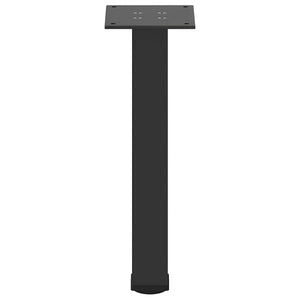 vidaXL Coffee Table Legs 4 pcs Black 42-44 cm Steel