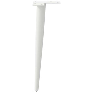 vidaXL Coffee Table Legs Conical Shape 4 pcs. White 30-31 cm Steel