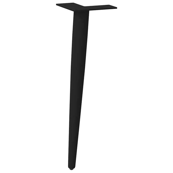 vidaXL Coffee Table Legs Conical Shape 4 pcs Black 42-43 cm Steel