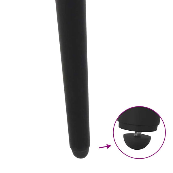 vidaXL Coffee Table Legs Conical Shape 4 pcs Black 42-43 cm Steel