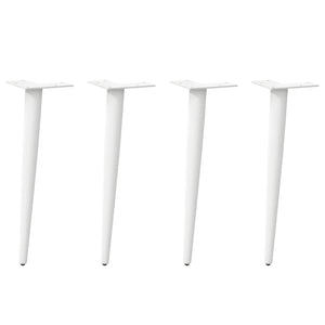 vidaXL Coffee Table Legs Conical Shape 4 pcs. White 42-43 cm Steel