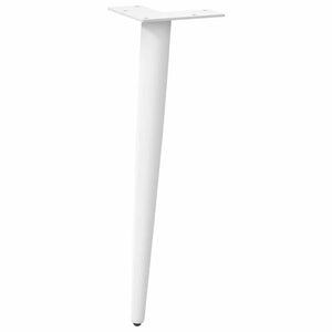 vidaXL Coffee Table Legs Conical Shape 4 pcs. White 42-43 cm Steel