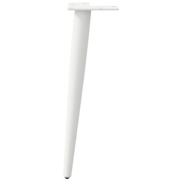 vidaXL Coffee Table Legs Conical Shape 4 pcs. White 42-43 cm Steel