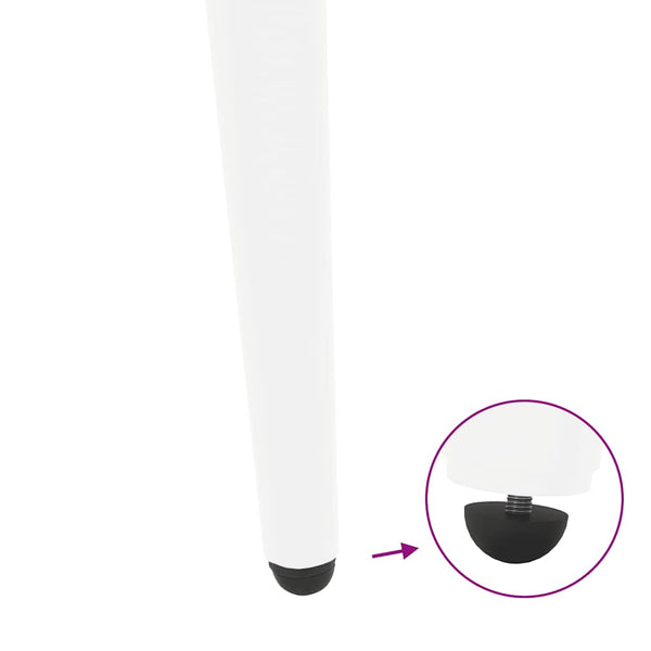 vidaXL Coffee Table Legs Conical Shape 4 pcs. White 42-43 cm Steel