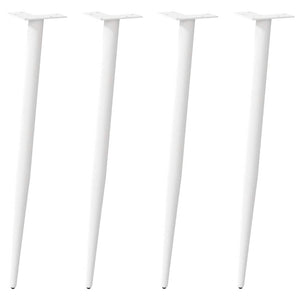 vidaXL Console Table Legs Conical Shape 4 pcs White 72-73 cm Steel