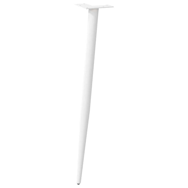 vidaXL Console Table Legs Conical Shape 4 pcs White 72-73 cm Steel