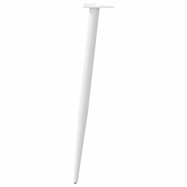 vidaXL Console Table Legs Conical Shape 4 pcs White 72-73 cm Steel