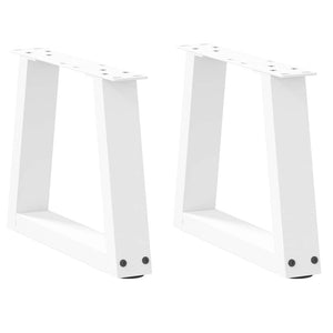 vidaXL Coffee Table Legs V-Shape 2 Pcs White 30x(30-31.3) cm Steel