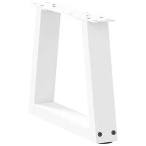 vidaXL Coffee Table Legs V-Shape 2 Pcs White 30x(30-31.3) cm Steel