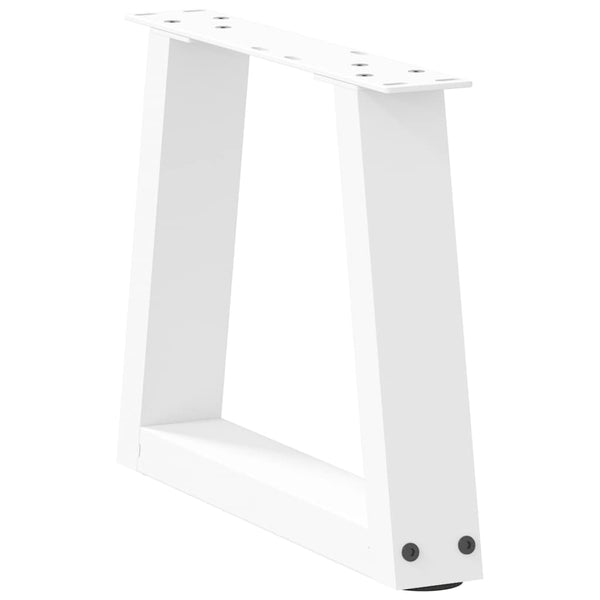 vidaXL Coffee Table Legs V-Shape 2 Pcs White 30x(30-31.3) cm Steel