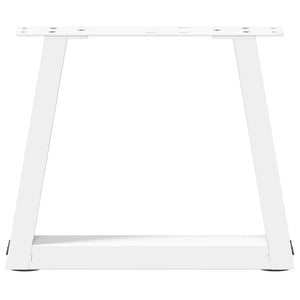 vidaXL Coffee Table Legs V-Shape 2 Pcs White 30x(30-31.3) cm Steel