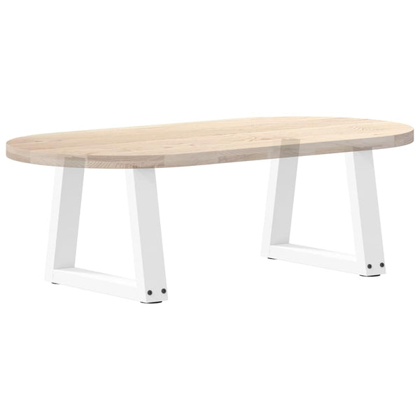vidaXL Coffee Table Legs V-Shape 2 Pcs White 30x(30-31.3) cm Steel