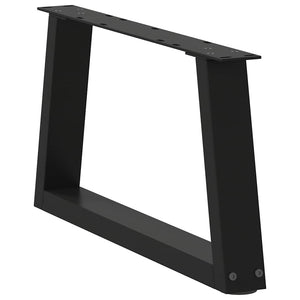 vidaXL Coffee Table Legs V-Shape 2 pcs Black 50x(30-31.3) cm Steel