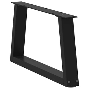 vidaXL Coffee Table Legs V-Shape 2 Pcs Black 70x(30-31.3) cm Steel