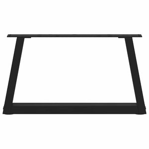 vidaXL Coffee Table Legs V-Shape 2 Pcs Black 70x(30-31.3) cm Steel