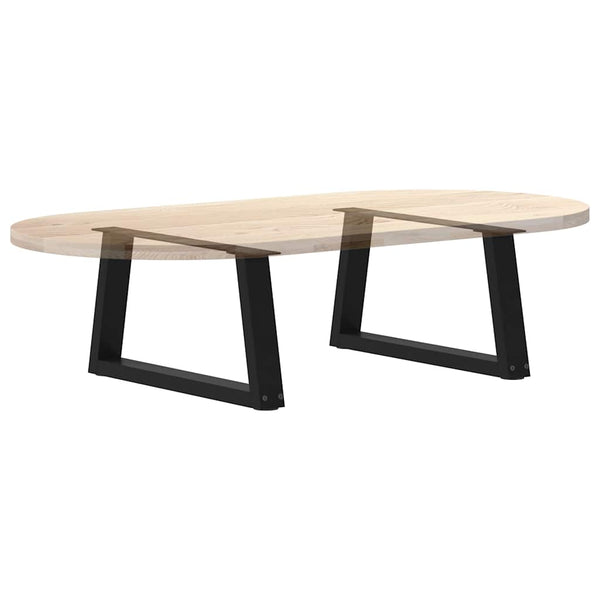 vidaXL Coffee Table Legs V-Shape 2 Pcs Black 70x(30-31.3) cm Steel
