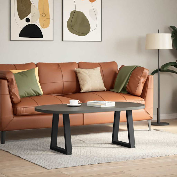 vidaXL Coffee Table Legs V-Shape 2 Pcs Black 28x(42-43.3) cm Steel