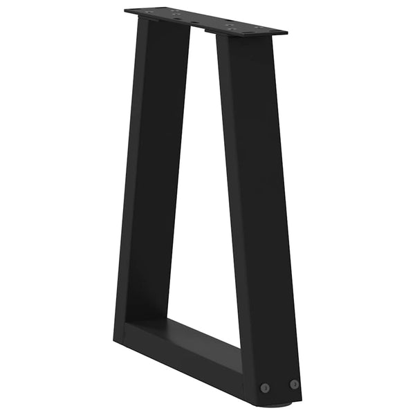 vidaXL Coffee Table Legs V-Shape 2 Pcs Black 28x(42-43.3) cm Steel