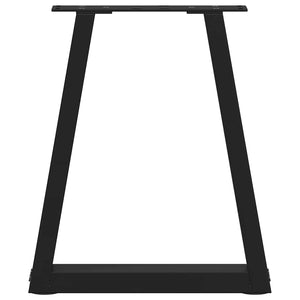 vidaXL Coffee Table Legs V-Shape 2 Pcs Black 28x(42-43.3) cm Steel