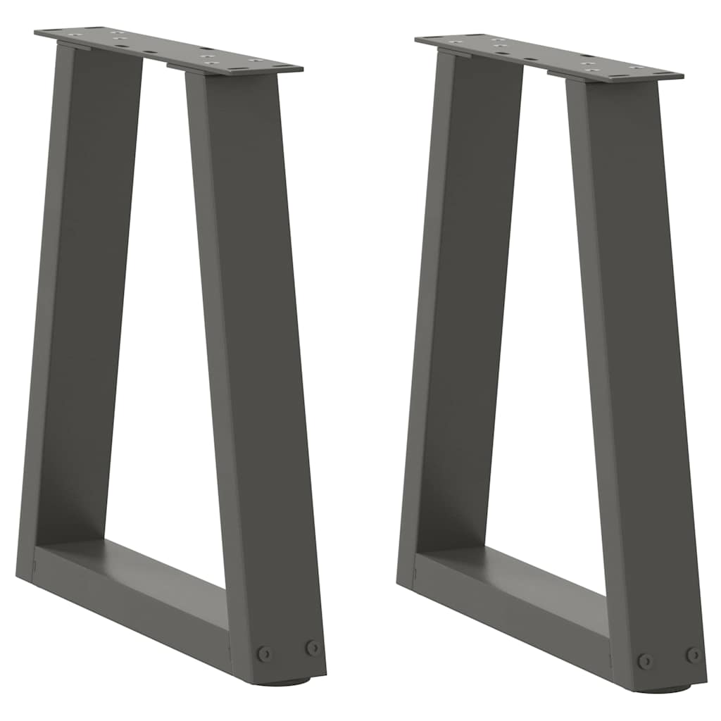 vidaXL Coffee Table Legs V-Shape 2 Pcs Anthracite 38x(42-43.3) cm Steel