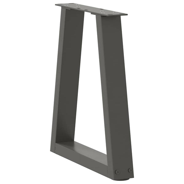 vidaXL Coffee Table Legs V-Shape 2 Pcs Anthracite 38x(42-43.3) cm Steel