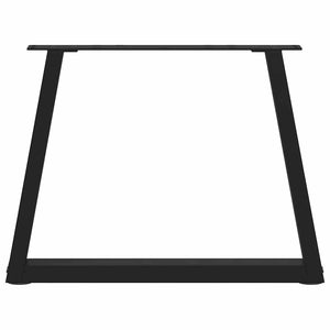 vidaXL Coffee Table Legs V-Shape 2 Pcs Black 50x(42-43.3) cm Steel