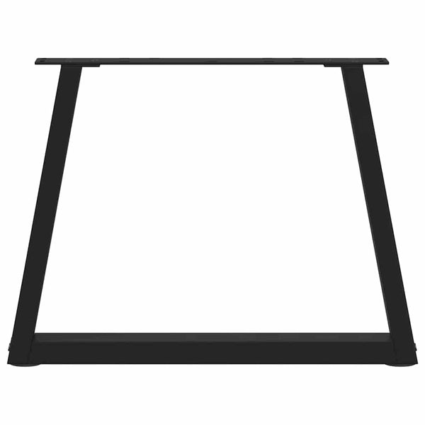 vidaXL Coffee Table Legs V-Shape 2 Pcs Black 50x(42-43.3) cm Steel