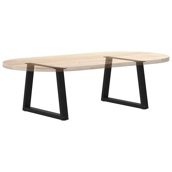 vidaXL Coffee Table Legs V-Shape 2 Pcs Black 50x(42-43.3) cm Steel