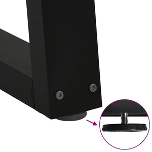 vidaXL Coffee Table Legs V-Shape 2 Pcs Black 50x(42-43.3) cm Steel