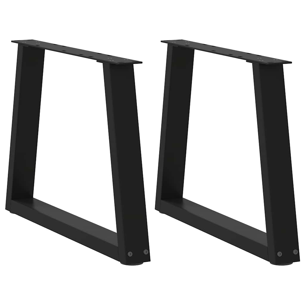 vidaXL Coffee Table Legs V-Shape 2 pcs Black 60x(42-43.3) cm Steel