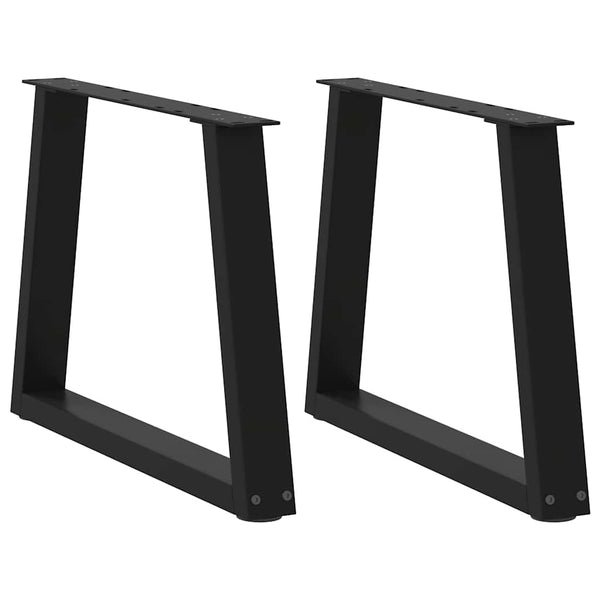 vidaXL Coffee Table Legs V-Shape 2 pcs Black 60x(42-43.3) cm Steel