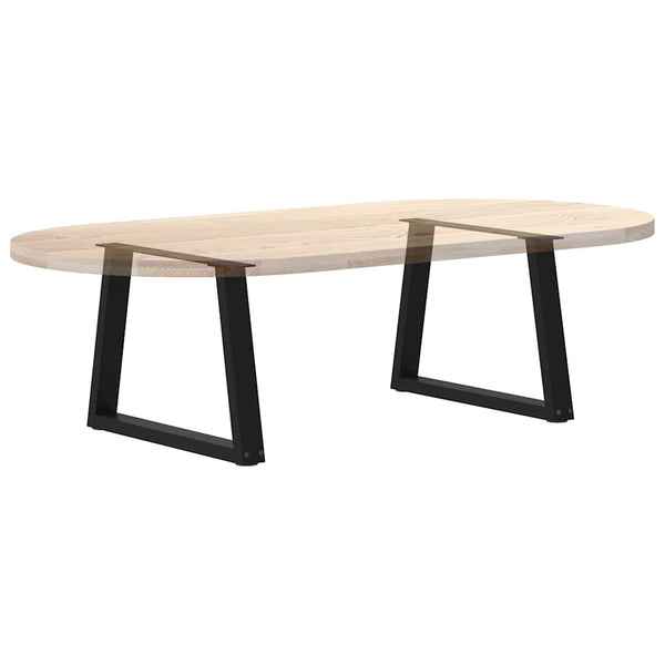 vidaXL Coffee Table Legs V-Shape 2 pcs Black 60x(42-43.3) cm Steel