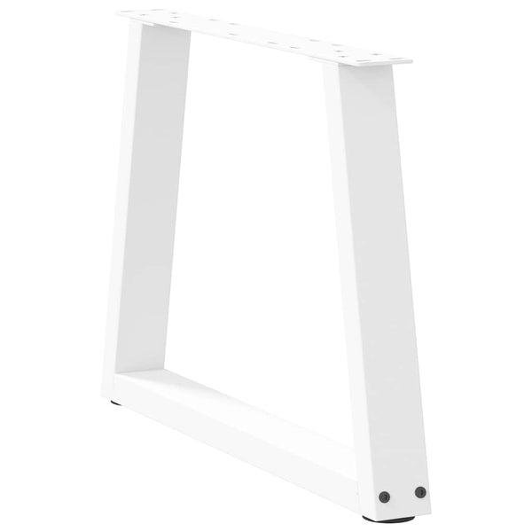 vidaXL Coffee Table Legs V-Shape 2 Pcs White 60x(42-43.3) cm Steel