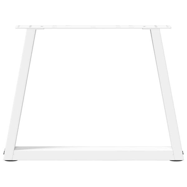 vidaXL Coffee Table Legs V-Shape 2 Pcs White 60x(42-43.3) cm Steel