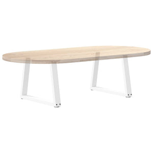 vidaXL Coffee Table Legs V-Shape 2 Pcs White 60x(42-43.3) cm Steel
