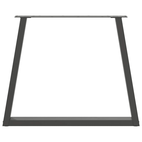 vidaXL Dining Table Legs V-Shape 3 pcs Anthracite 70x(72-73.3) cm Steel