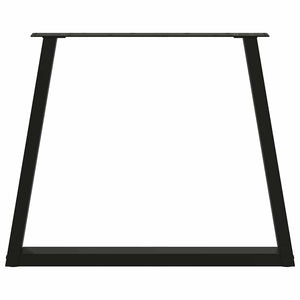 vidaXL Dining Table Legs V-Shape 3 pcs Black 80x(72-73.3) cm Steel
