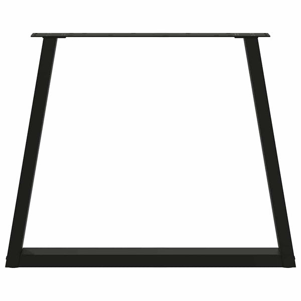 vidaXL Dining Table Legs V-Shape 3 pcs Black 80x(72-73.3) cm Steel
