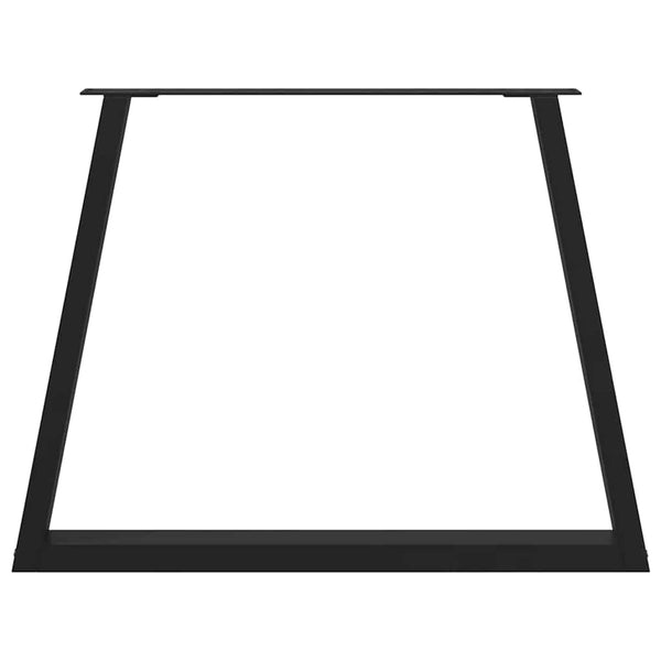 vidaXL Dining Table Legs V-Shape 3 Pieces Black 90x(72-73.3) cm Steel