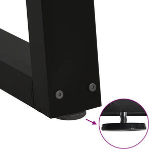 vidaXL Dining Table Legs V-Shape 3 Pieces Black 90x(72-73.3) cm Steel